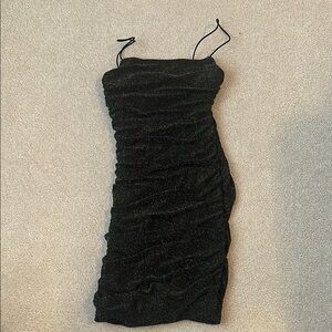 Princess Polly Black Ruched Mini Dress